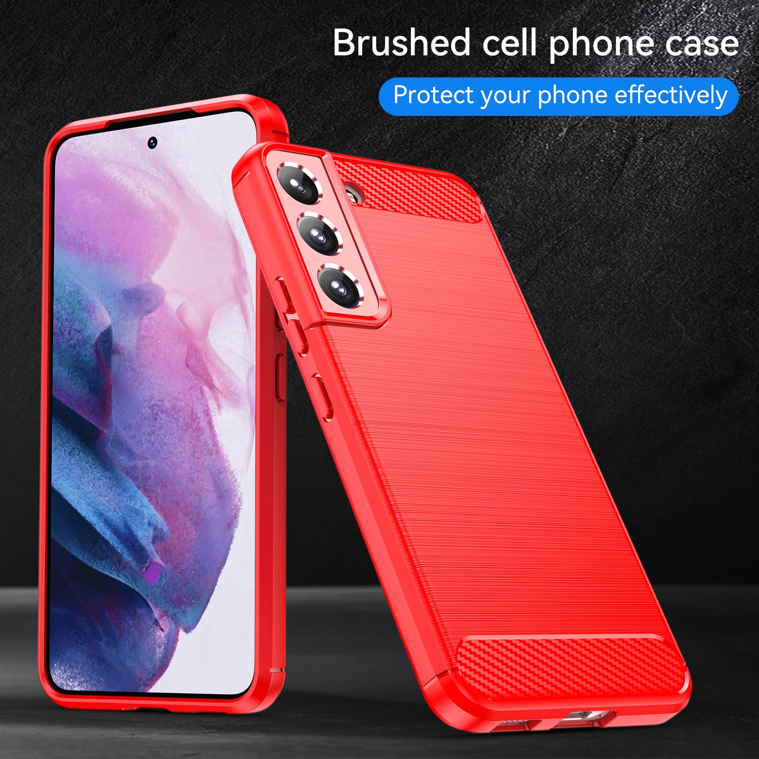 For Samsung Galaxy S23 Carbon Fiber Texture Soft TPU Case Drop-proof Brushed Phone Cover For Samsung Galaxy S23 Carbon Fiber Texture Soft TPU Case Drop-proof Brushed Phone Cover